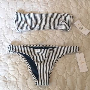 Brand New-Spiritual Gangster 2 PC Ribbed Swimsuit